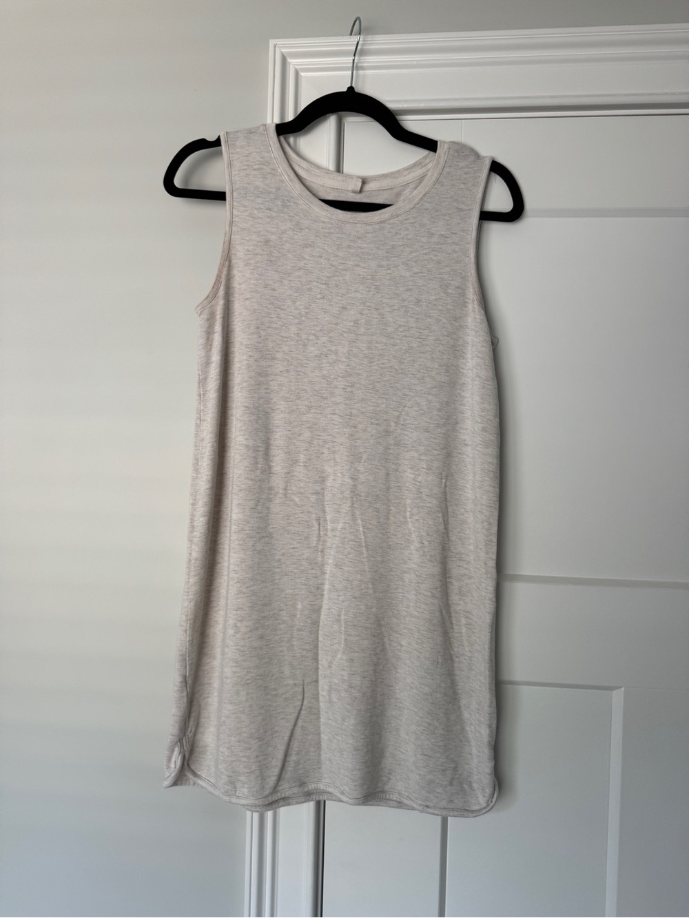 Lou & Grey Sleeveless Mini Dress in Light Heather Gray